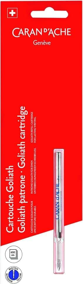 Caran d'Ache Goliath Roll-On Patronen, blau, mittel, 1 Stück