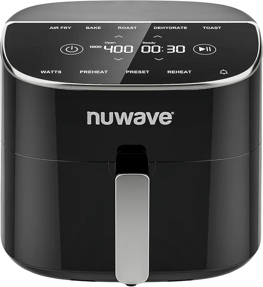Nuwave Brio Plus 8 Qt Air Fryer, PFAS Free, New & Improved, 50-400°F in 5°F
