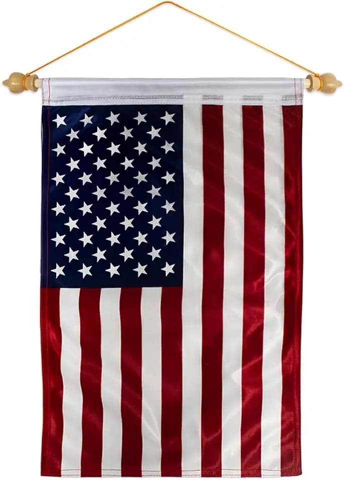 Memorial Day American Flags For Outside House Wall Scroll Wood Dowel Kit Hanging Decor Home Independence Day Decoration Grave Yard Sign 4th Of July Poster Canvas Tapestry USA Poster Gifts