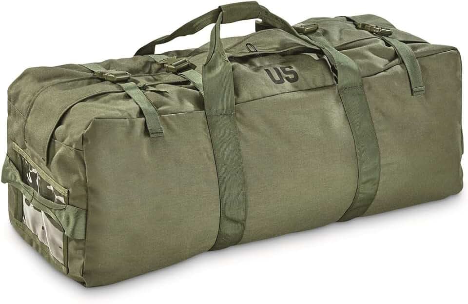 U.S. Military Surplus Zip Duffel Bag, Used Olive Drab