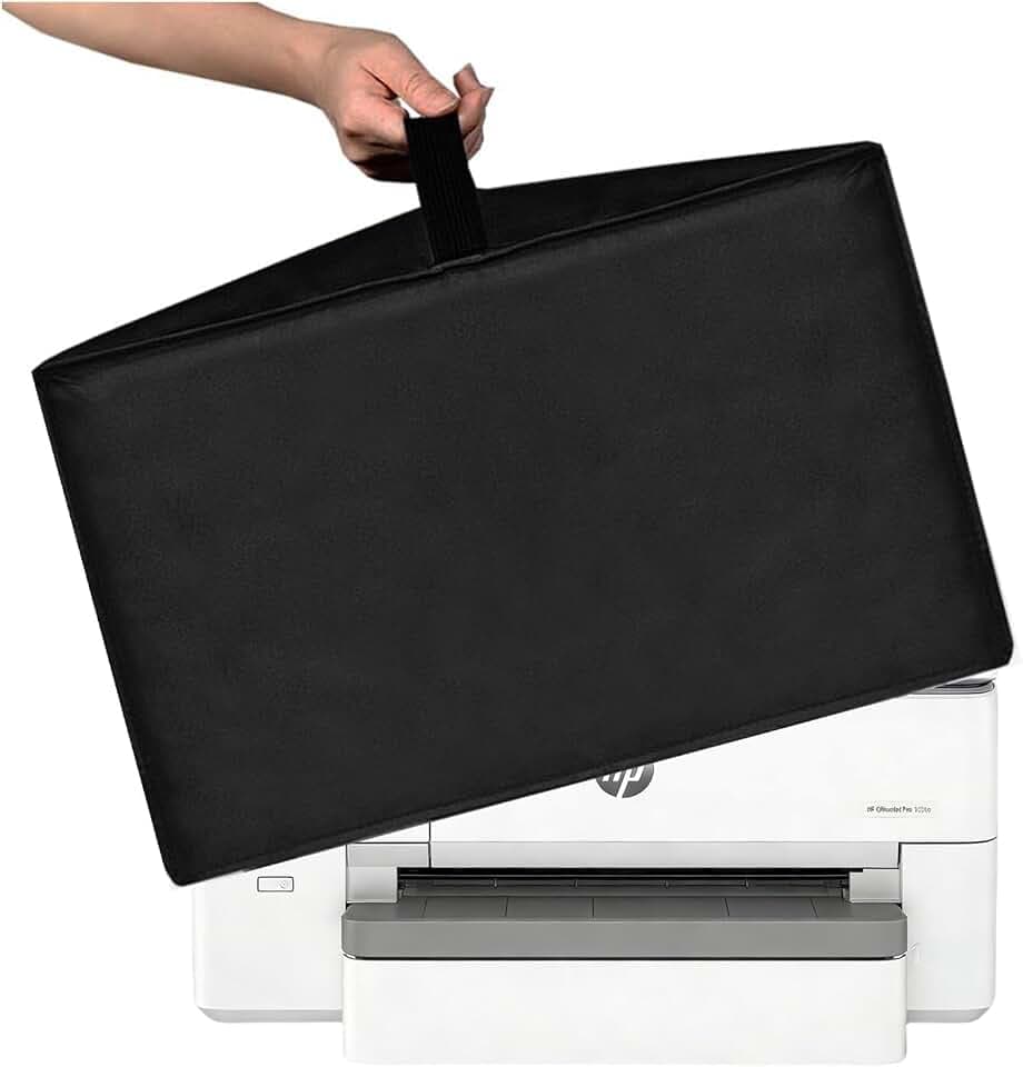 AF-WAN Printer Dust Cover for HP OfficeJet Pro 9720e Wide Format - Waterproof 600D Nylon Protector with Handle, Double-Stitched, Open Bottom Design (19.7"x23.2"x12.6") (Black)