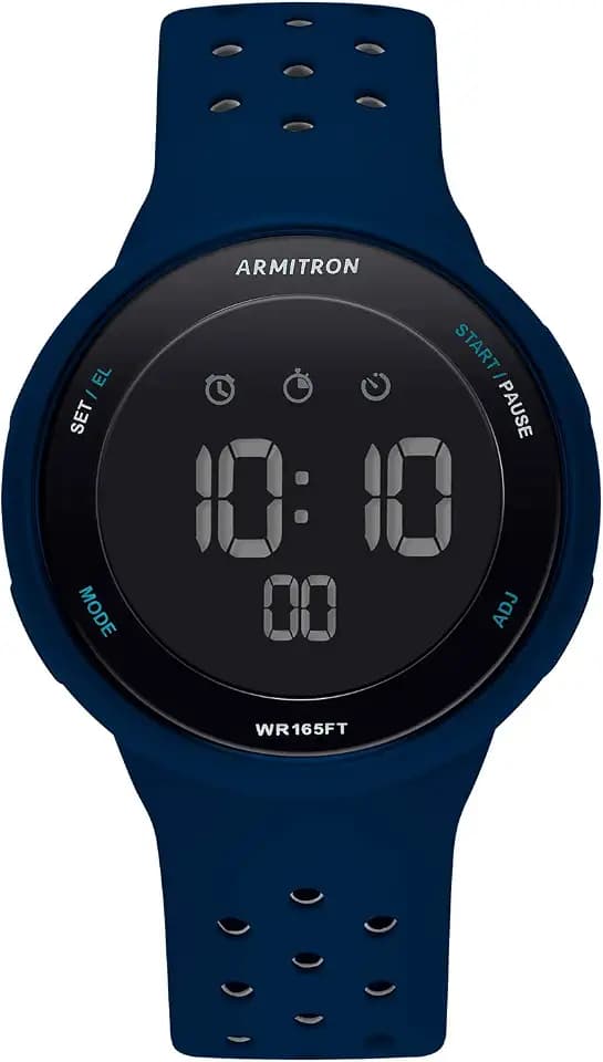 Armitron Sport Unisex Digital Chronograph Silicone Strap Watch, 40/8423