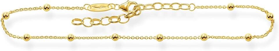 THOMAS SABO Fußkette 925 Sterlingsilber, 750 Gelbgold Vergoldung