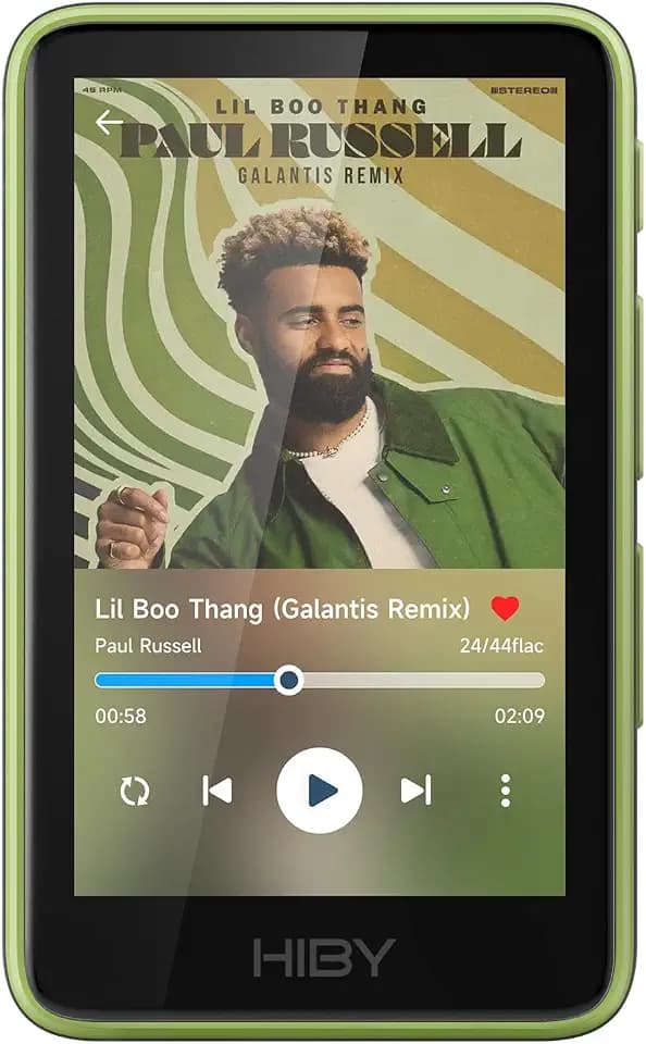 HiBy Music R1 Bluetooth MP3 Player with Touchscreen, Hi-Res Audio & Wireless Dual Certified, Supports Tidal & Qobuz Streaming, LDAC, Expandable Storage up to 2TB, 15-Hour Playtime