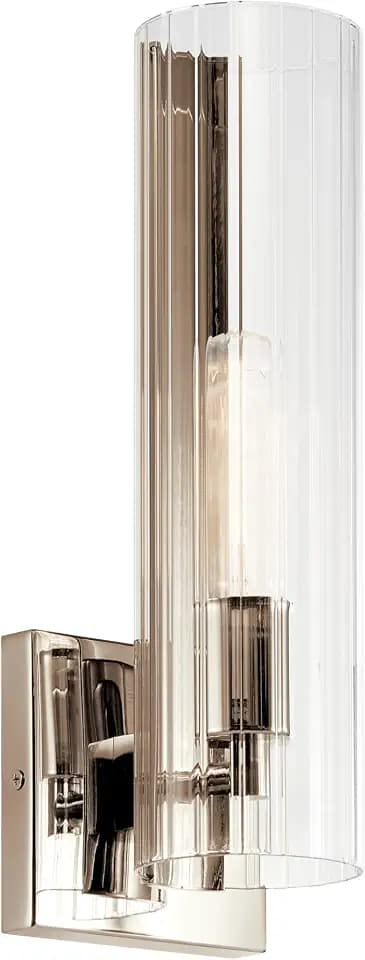 Kichler Jemsa 14" 1-Light Wall Sconce Light, Polished Nickel