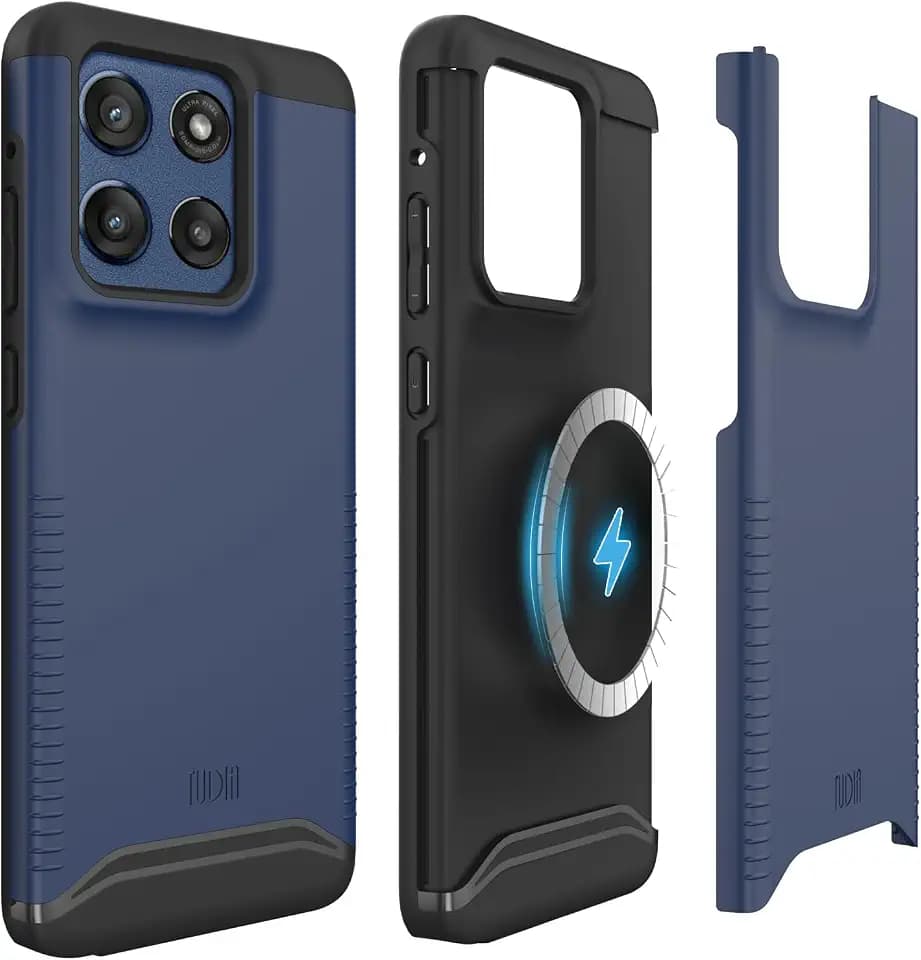 TUDIA Merge [Magsafe Compatible] for Motorola Moto G Stylus 5G 2025 Case - [Drop Tested] Dual Layer Moto G Stylus Cases Shockproof Slim Rugged Grip Heavy Duty Phone Cover - Indigo Blue