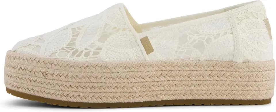 TOMS Women's Valencia Platform Espadrille, Textile Upper, OrthoLite Insole