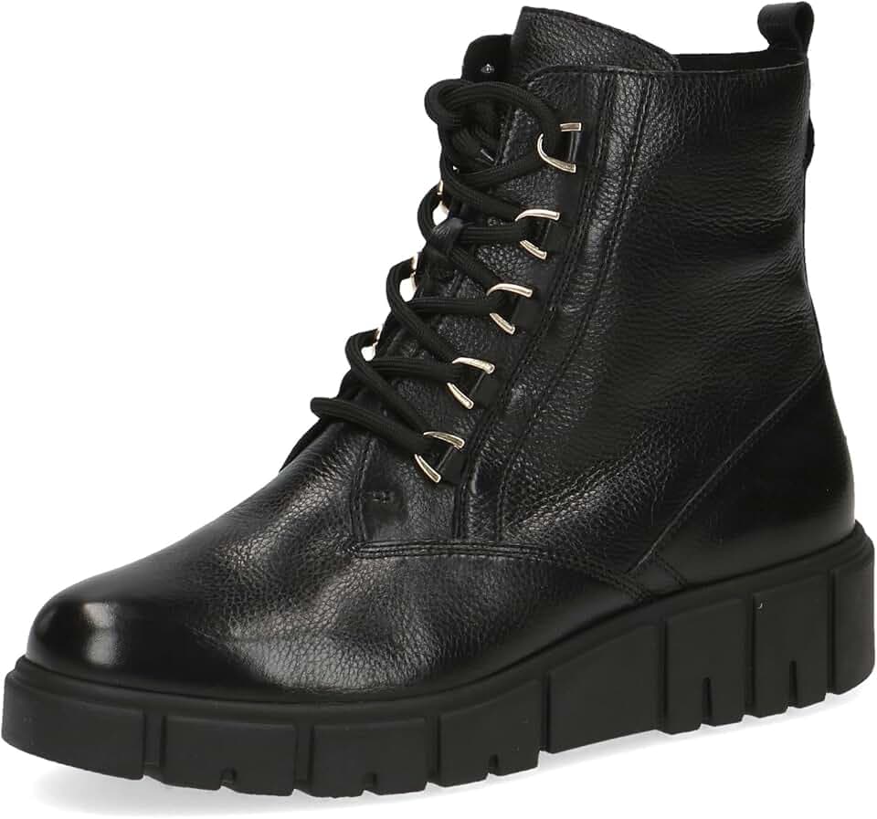 CAPRICE Damen Stiefeletten zum Schnüren Airmotion aus Leder mit Reißverschluss Weite G