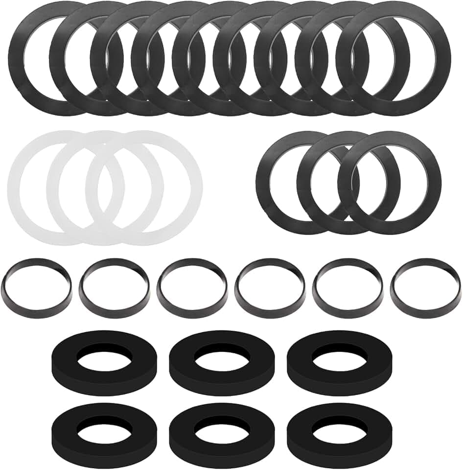 27pcs dichtung siphon Abfluss waschbecken Küchenspüle für Abfluss DN40 40 mm G1½ Zoll Dichtungsset siphon Dichtungen für Spülbeckenabfluss Keildichtungen und Flachdichtungen enthalten (27 pcs)
