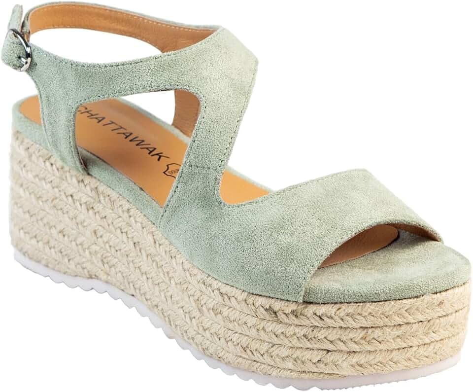 CHATTAWAK Damen 18HJOSTAVVERT40 Sandale mit Absatz, Grün, 40 EU, V Grün, 40 EU