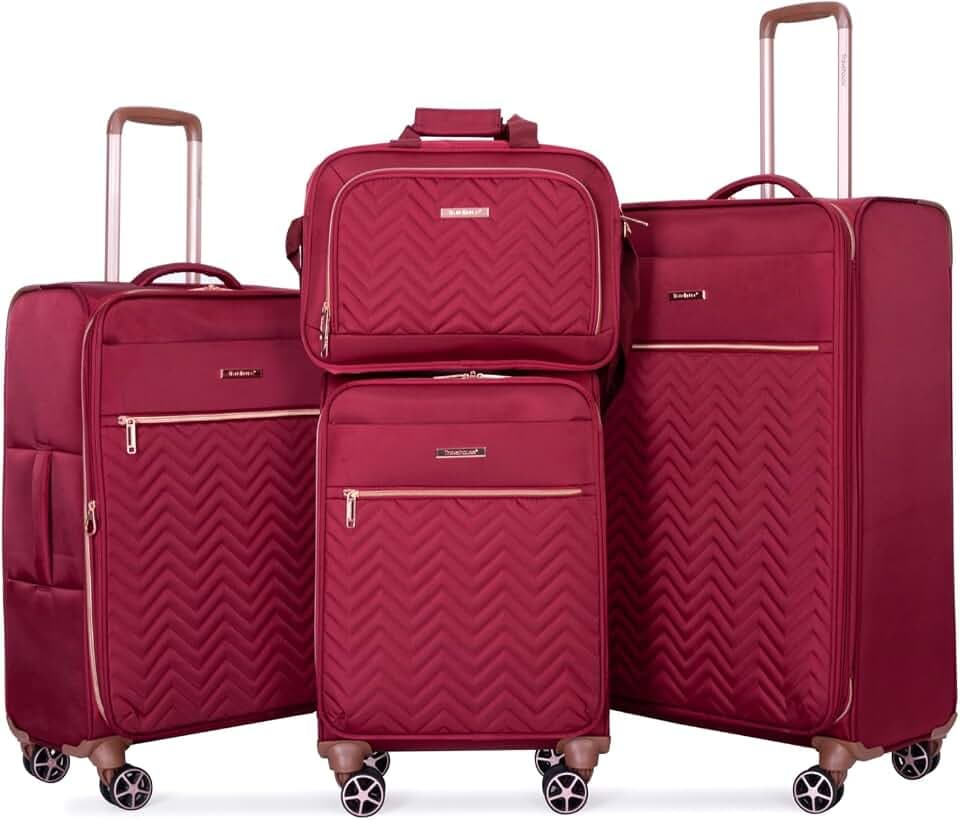 Travelhouse 4-Piece Softside Luggage Set with Spinner Wheels