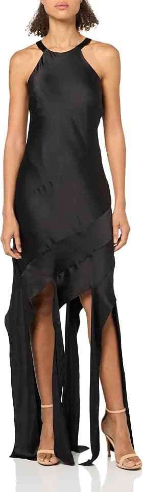 BCBGMAXAZRIA Women's Sleeveless Halter Neck Maxi Dress