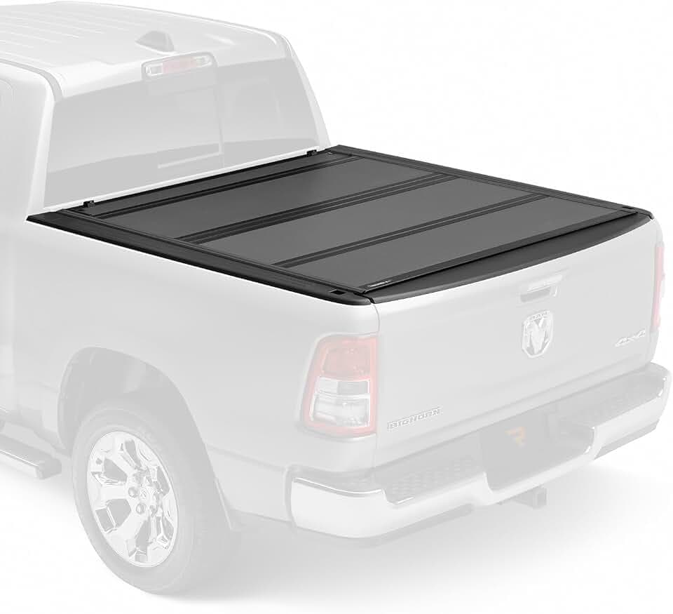 RealTruck BAK BAKFlip MX4 Hard Folding Truck Bed Tonneau Cover | 448225 | Fits 2020-2026 Ram 1500 (New Body Style) Works with Multi-Function (Splitgate) Tailgate 6' 4" Bed (74.5")