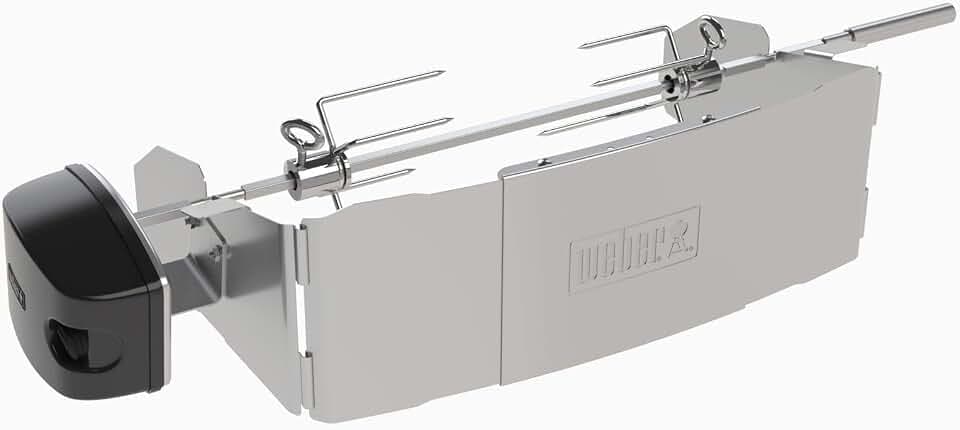 Weber 7660 Drehspieß, Silber, 84,8 x 14 x 8 cm
