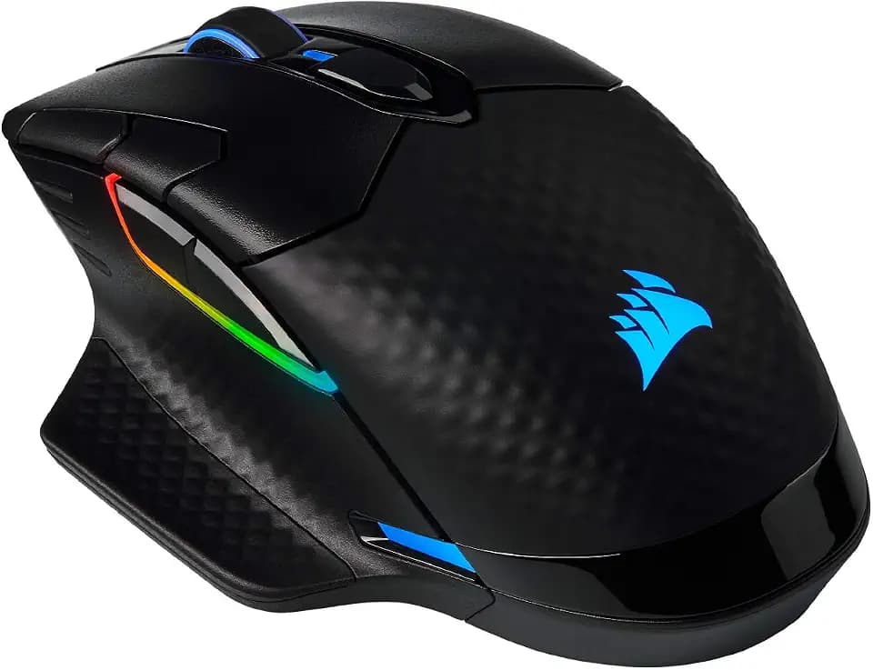 Corsair Dark CORE RGB PRO Wireless/Wired FPS MOBA PC Gaming Mouse – Black