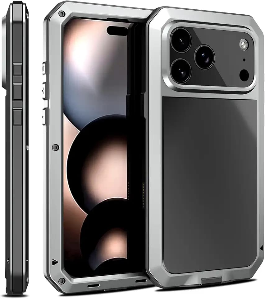 for iPhone 17 Pro Max Case Heavy Duty Metal Shockproof Tough Armour
