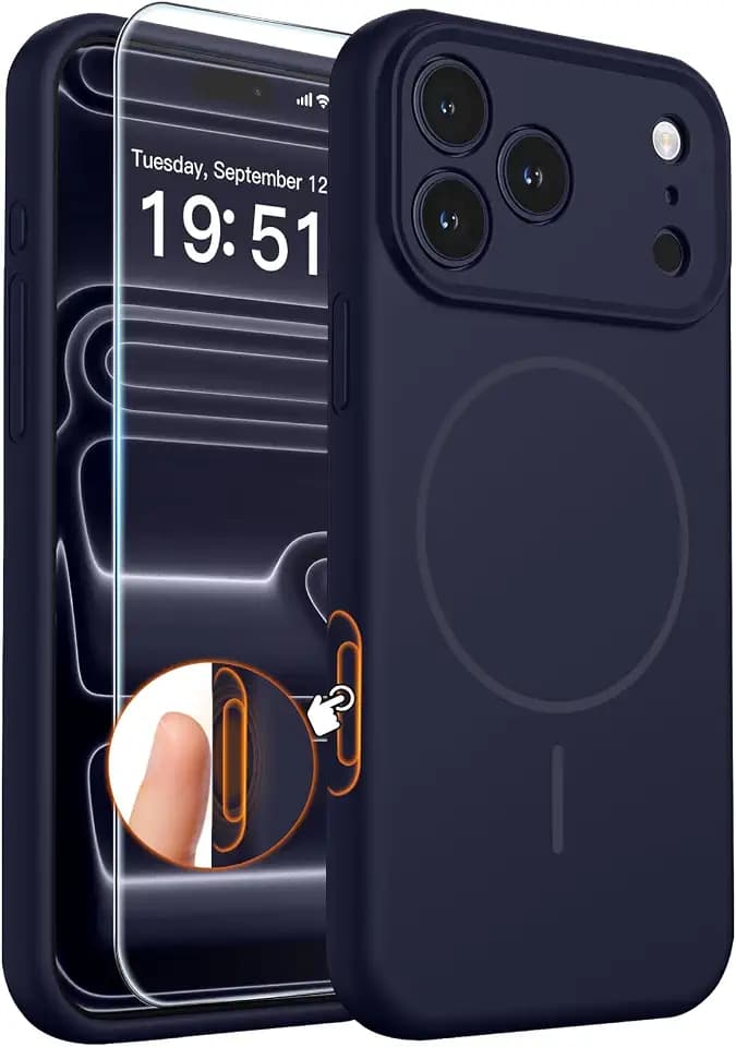 comfeel for iPhone 18 Pro Case/iPhone 17 Pro Case,Dark Blue