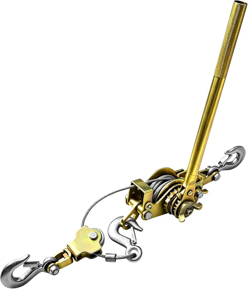 3T Come Along Cable Hoist Winch Puller Tool, 12FT Ratchet Puller