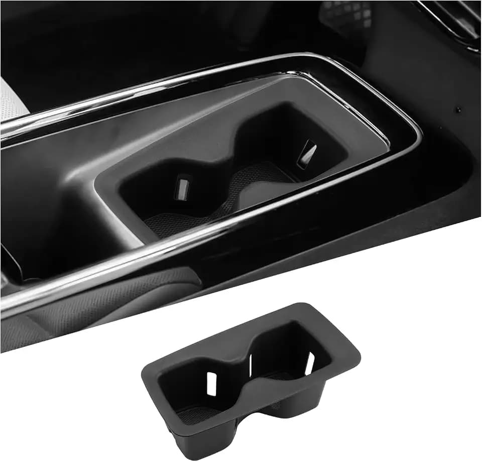 2023-2025 ID.4 Center Console Cup Holder for 2025 VW ID.4 Accessories TPE Material Cupholder Coaster Liner Compatible with 2023 2024 2025 VW ID.4 Standard/Pro/Pro S(Not for ID.Buzz)