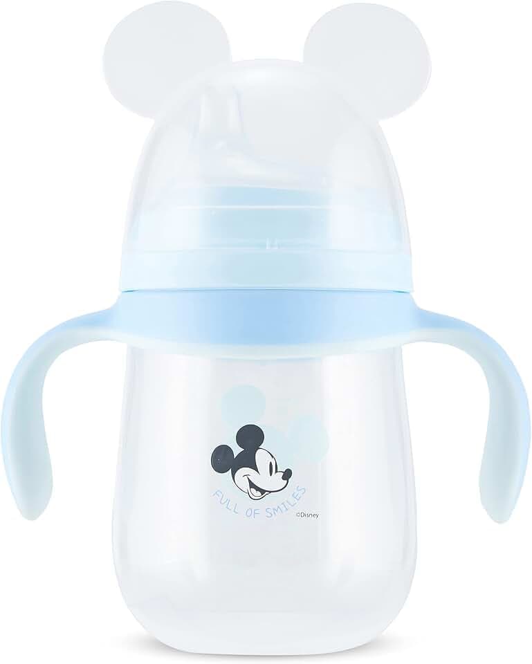 Disney Sippy Cups for Toddlers, Learner Sippy Cups for Kids with Pacifier, BPA-Free Trainer Cup with Handles, Leak-Proof Minnie Mouse and Mickey Mouse Sippy Cups, Perfect Unisex Gift for Children