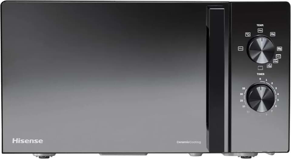 H20MOMBP1H Kombi-Mikrowelle, 20 Liter, 700 Watt, Schwarz