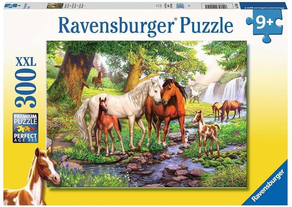 Ravensburger Puzzle Wildpferde am Fluss - 300 XXL Teile Puzzle ab 9 Jahre