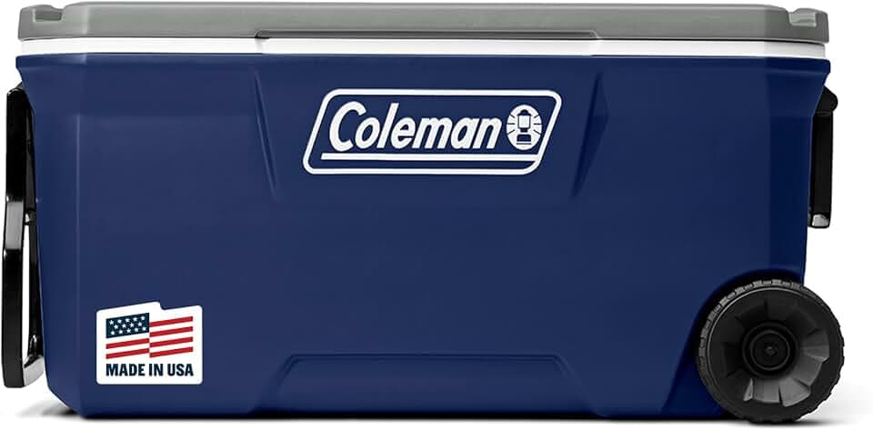 Coleman Classic Series Insulated Portable Rolling Cooler with Wheels, Leak-Resistant Outdoor Hard Cooler Keeps Ice up to 5 Days