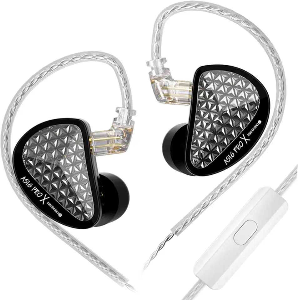 KZ AS16 PRO X 16 Custom BA Drivers in Ear Monitor Wired HiFi IEM Earphones