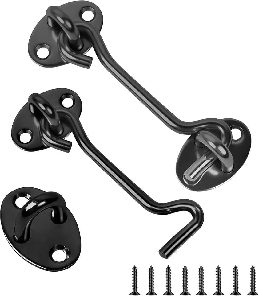 Flintronic 2 Stück Sturmhaken, 3 Zoll Edelstahl Kabinenhaken, Riegel Tür