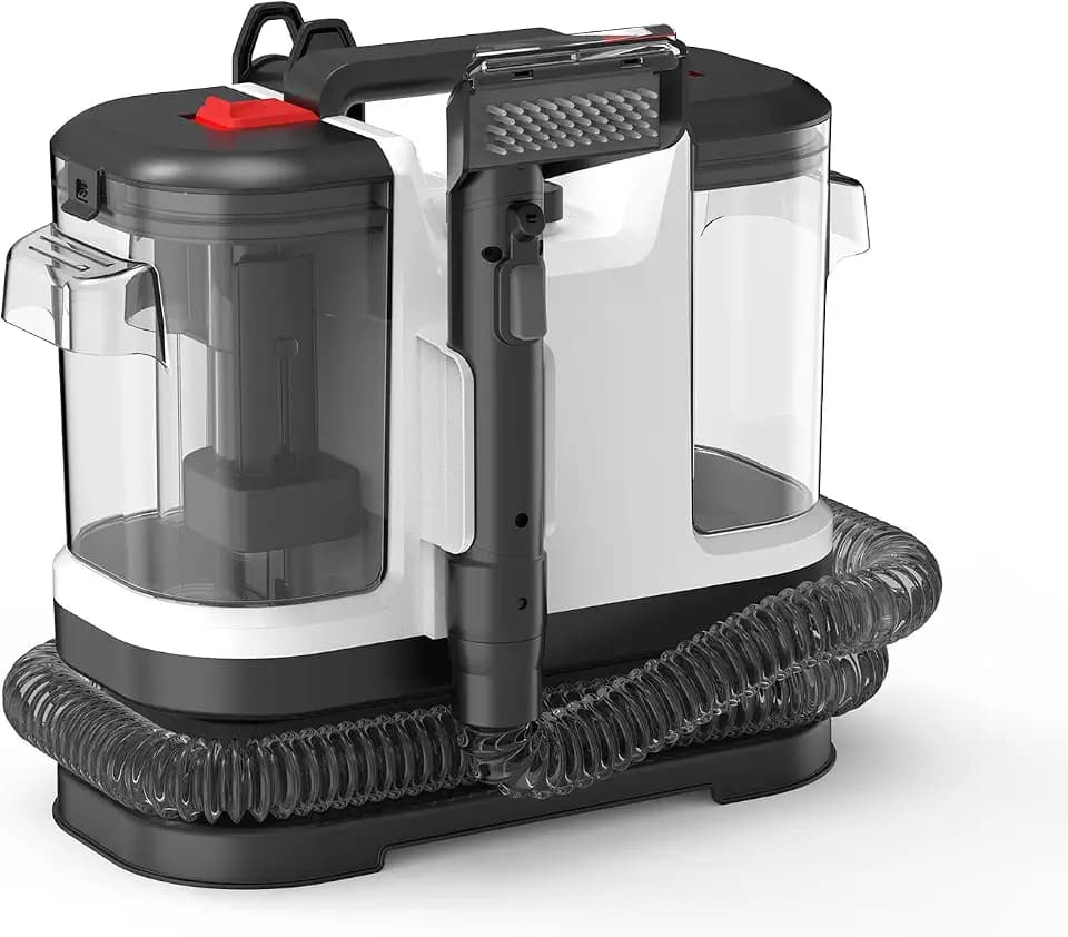 JOCCA - Polsterstaubsauger mit Tiefenreinigung mit Wasser und Dampf | Leistungsstarke Saugkraft 12 kPa | Doppeltank 1800 ml | Für Sofas, Teppiche, Matratzen | kompakt und leicht