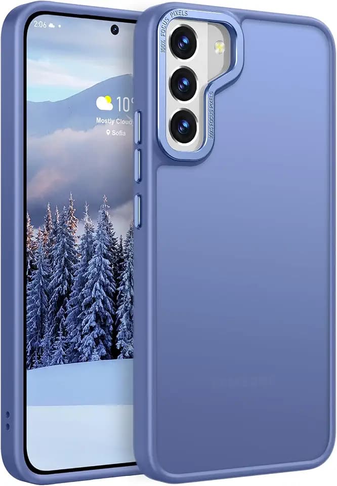 Rayboen for Matte Samsung Galaxy S22+ Plus Case, Light Blue