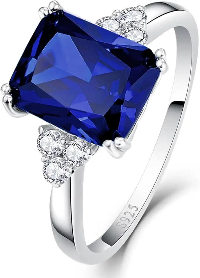 Yaresul 3.5CT Women Radiant Cut Sapphire|Emerald|Amethyst|Ruby|CZ Ring