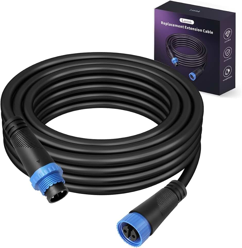 Lenink Replacement Outdoor Low Voltage Extension Cable Compatible with Philips Hue Calla and Lily Outdoor Lights,16ft/5m