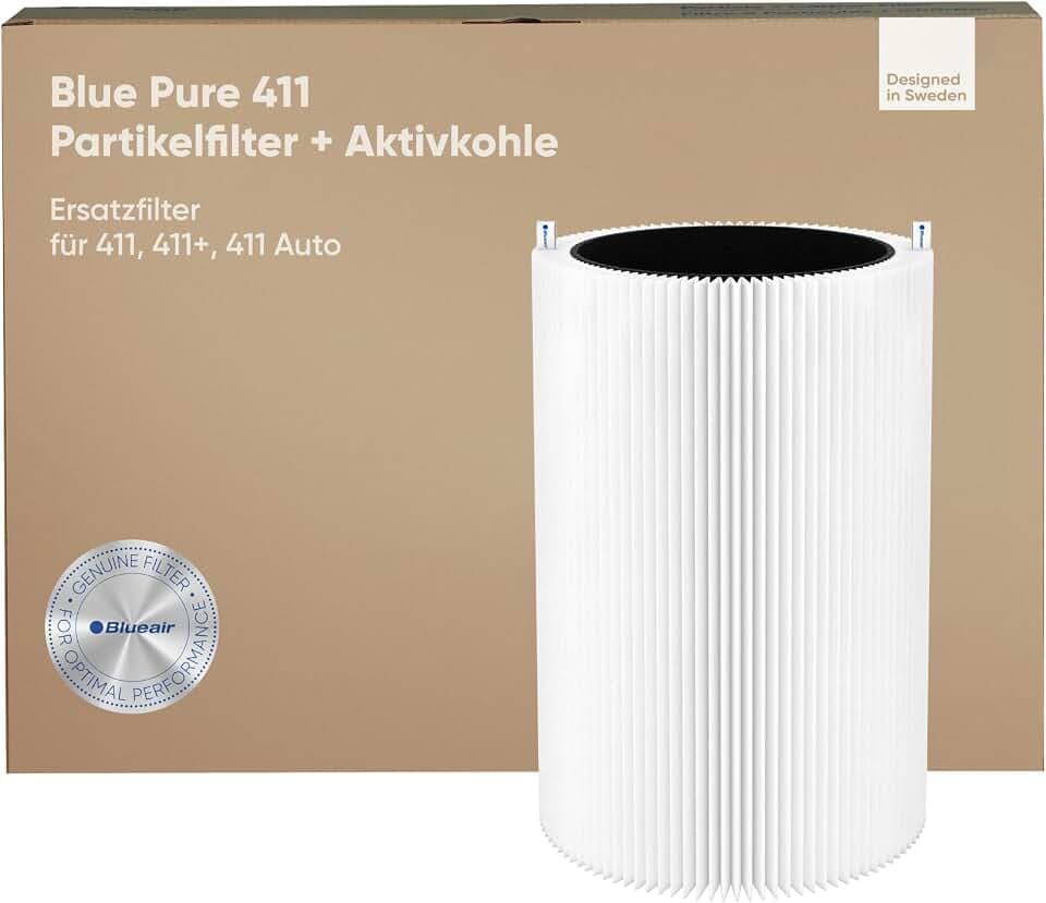 BLUEAIR Partikel- und Aktivkohle Ersatzfilter für Blue Pure 411, Pure JOY S und Blue 3210 Luftreiniger weiß