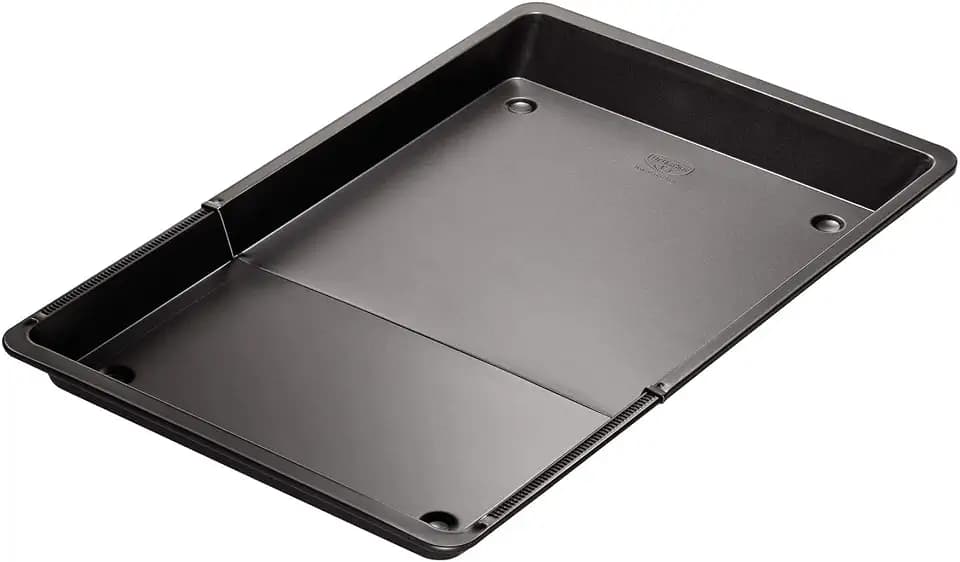 Dr. Oetker Herdbackblech verstellbar 37-52 cm, Back-Idee - Antihaft-Eigenschaften, stufenlos verstellbar, hitzebeständig bis 230°C