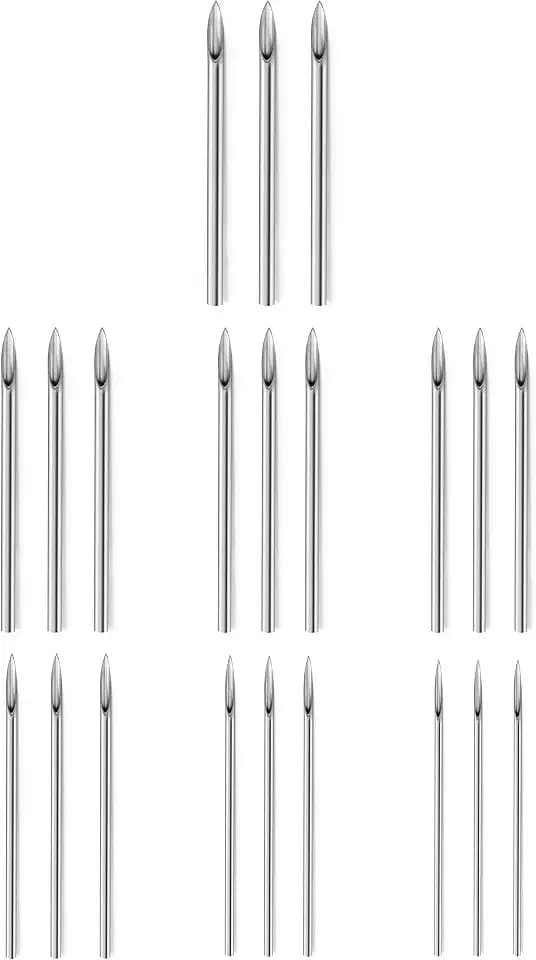 Vsnnsns 10G 12G 13G 14G 16G 18G 20G Piercing Needles 316L Surgical Steel Piercing Needles for Nose Septum Lip Tongue Belly Eyebrow Rings Cartilage Tragus Helix Rook Conch Earrigns Piercing Needles