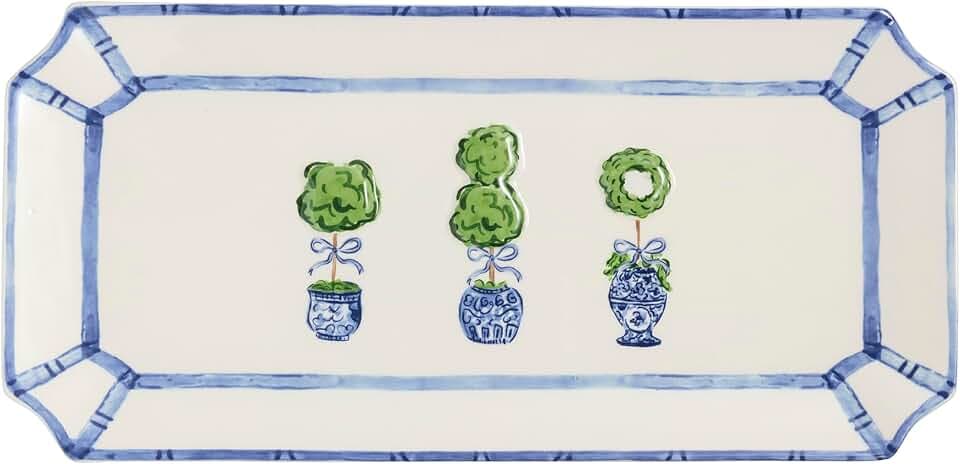 Mud Pie Ceramic Topiary Tray