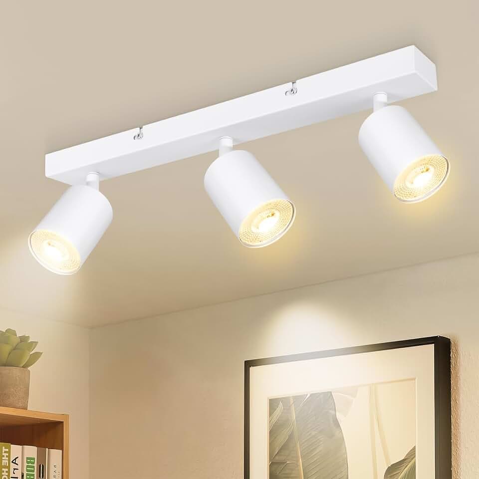 Dehobo LED Deckenstrahler 3 Flammig GU10 Schwenkbar Deckenlampe Weiß