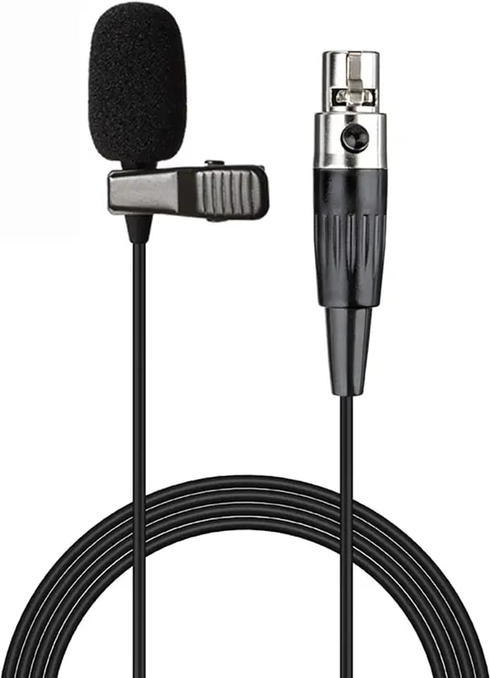 Lavalier Microphone Lapel Microphone Compatible with AKG Samson Wireless Transmitter - Unidirectional Condenser Mic - Mini XLR TA3F Plug