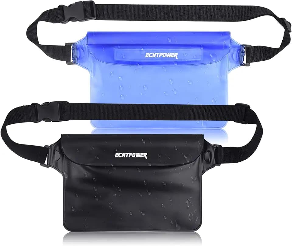 ECHTPower wasserdichte Tasche Tasche Bauchtasche Handyhülle Schutzhülle für Wassersport, Strand, Schwimmen, Bootfahren, Schutzhülle Strandtasche, 2 Stück