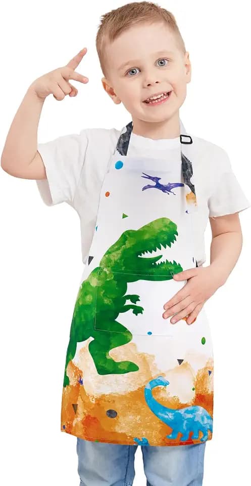 WERNNSAI Kinderschürze mit Verstellbarem Gurt und Tasche von 2-15 Jahren