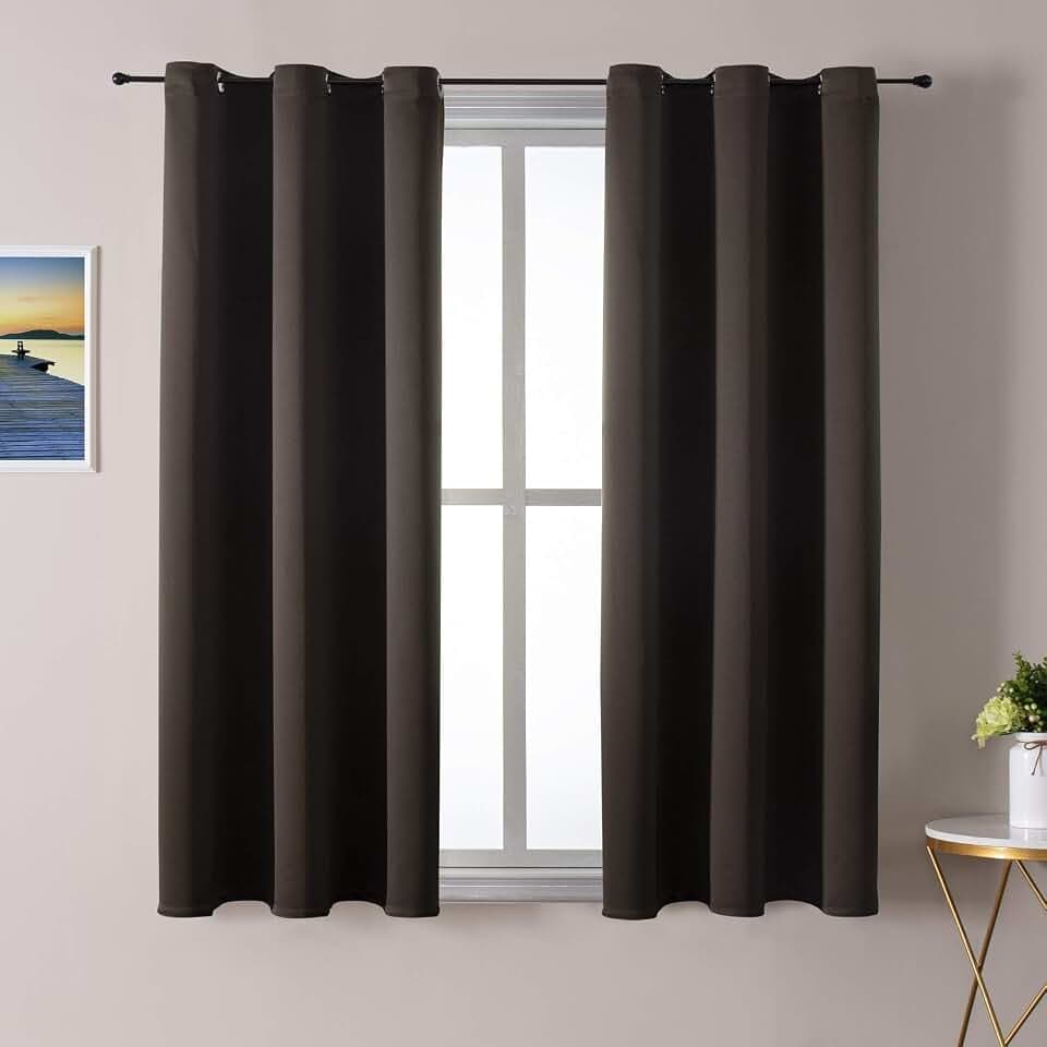 ChrisDowa Blackout Curtains for Bedroom and Living Room 40 Inches Long