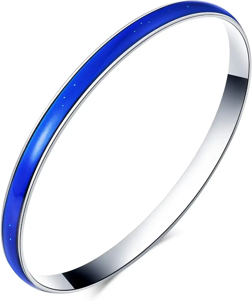 Yumilok Armband Damen Edelstahl Armbänder Armkette Kreis Valentinstag Muttertag Thermo Stimmung Farbwechsel für Frauen Mädchen