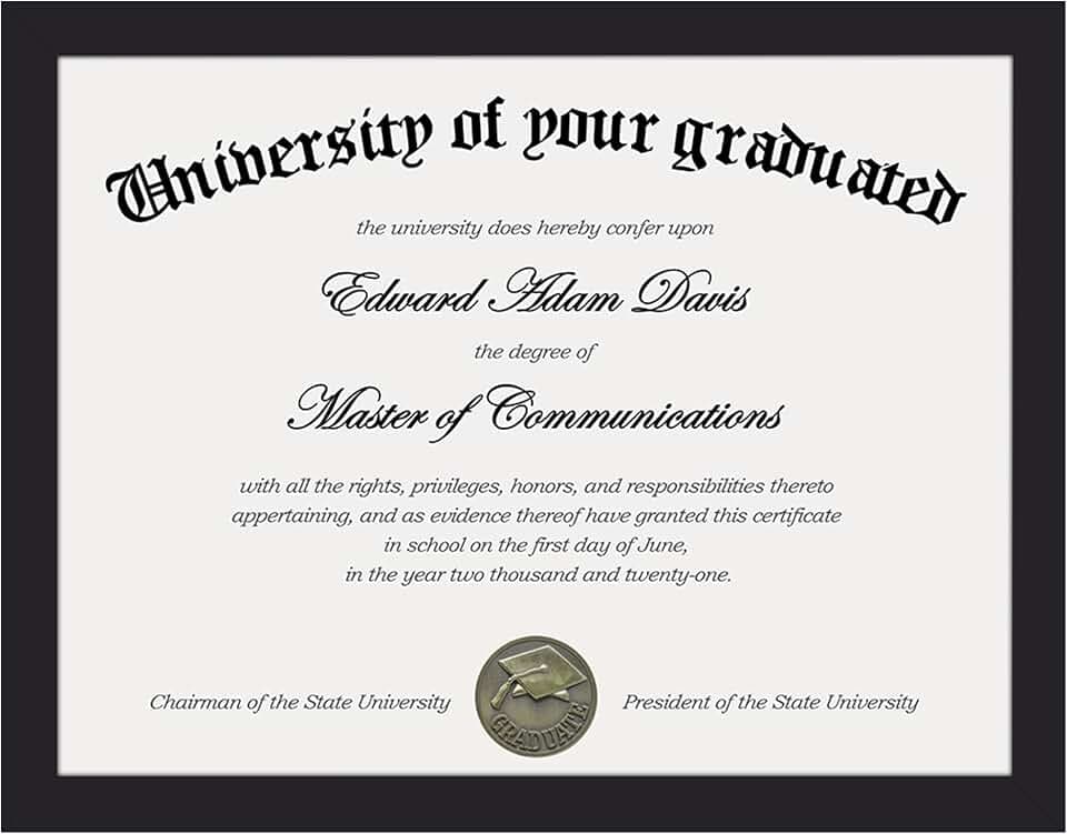 upsimples Certificate Frame, 8.5 by 11 Diploma Frames, 1 Pack, Black