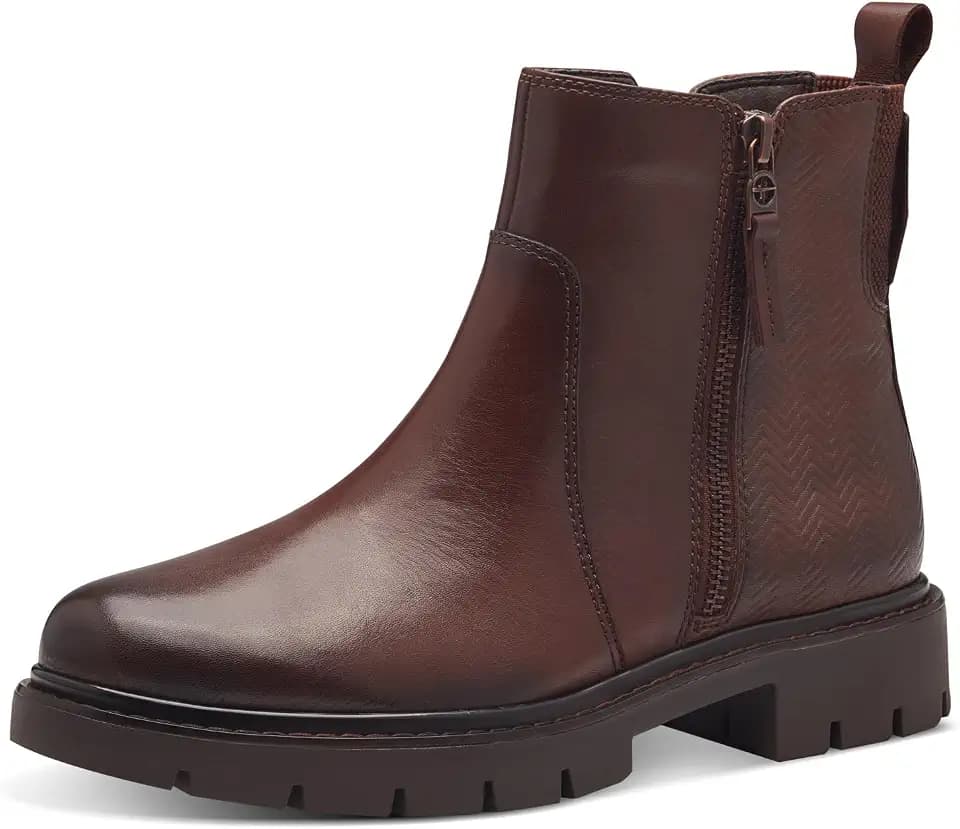 Tamaris COMFORT Damen Stiefeletten ohne Absatz mit Reißverschluss Herbst