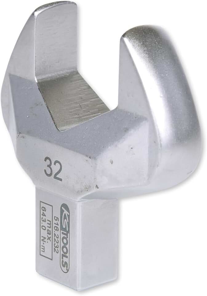 KS Tools Einsteck-Maulschlüssel 14x18mm 516.2232 32mm I Maulschlüssel mit Stiftsicherung I Verchromt I Sechskant Spezialwerkzeug I Für Drehmomentschlüssel