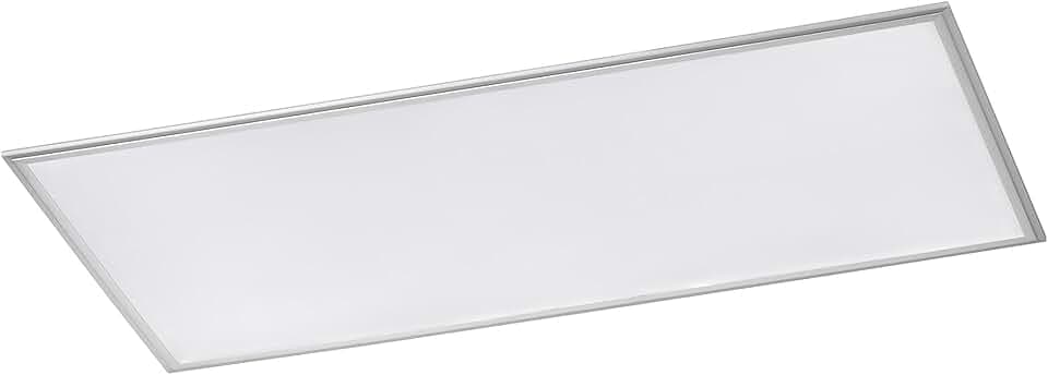 WOFI Deckenleuchte, Aluminium, Integriert, 60 W, Silber, 120 x 60 cm