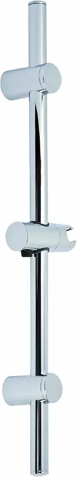 ADOB Duschstange 115 cm – Brausestange aus verchromtem Edelstahl – Ø 25 mm – Mit 2 variablen Wandhaltern – Wandstange Dusche zur Montage