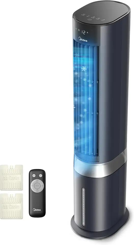 Midea MCF23XRB Sensicool Luftkuehler, 7L Tank, Touch-Display, Blau