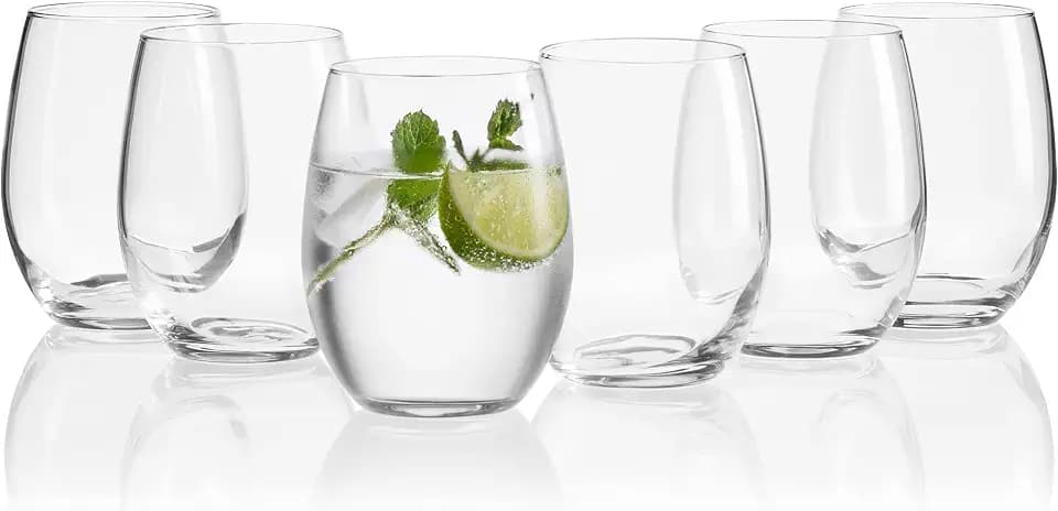 MÄSER 933625 Il Premio 6 Trinkgläser, Wassergläser, Saftgläser, Gläser Set 36 cl aus hochwertigem Kristall, geblasene Kristallgläser für Gin Tonic, Wasser, Säfte und Schorlen